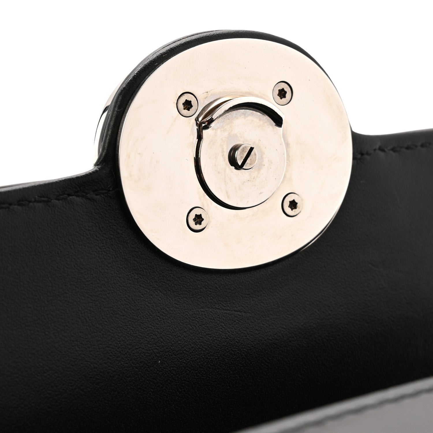 Gucci Senna Calfskin Petite GG Top Handle Shoulder Bag Black