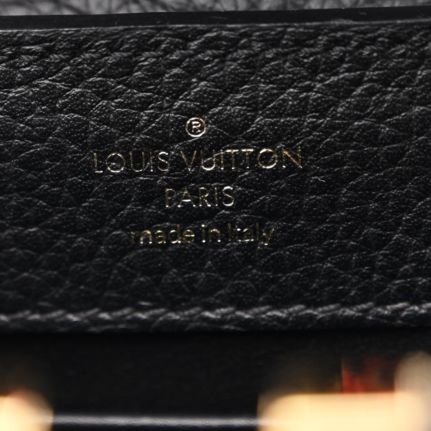 Louis Vuitton Taurillon Braided Capucines Mini Black