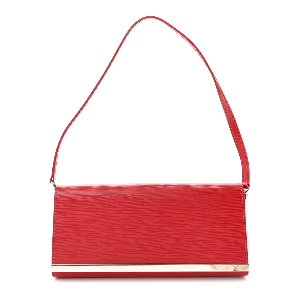 Louis Vuitton Epi Sevigne Clutch Red