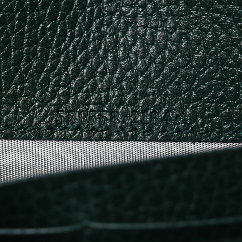 Gucci Calfskin Garden Dionysus Chain Wallet Emerald
