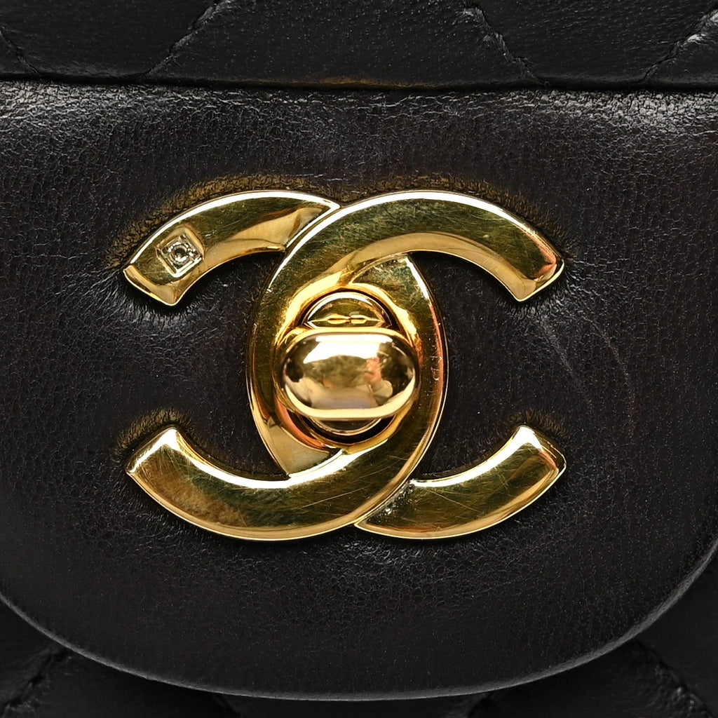 Chanel Lambskin Quilted Small Double Flap Black