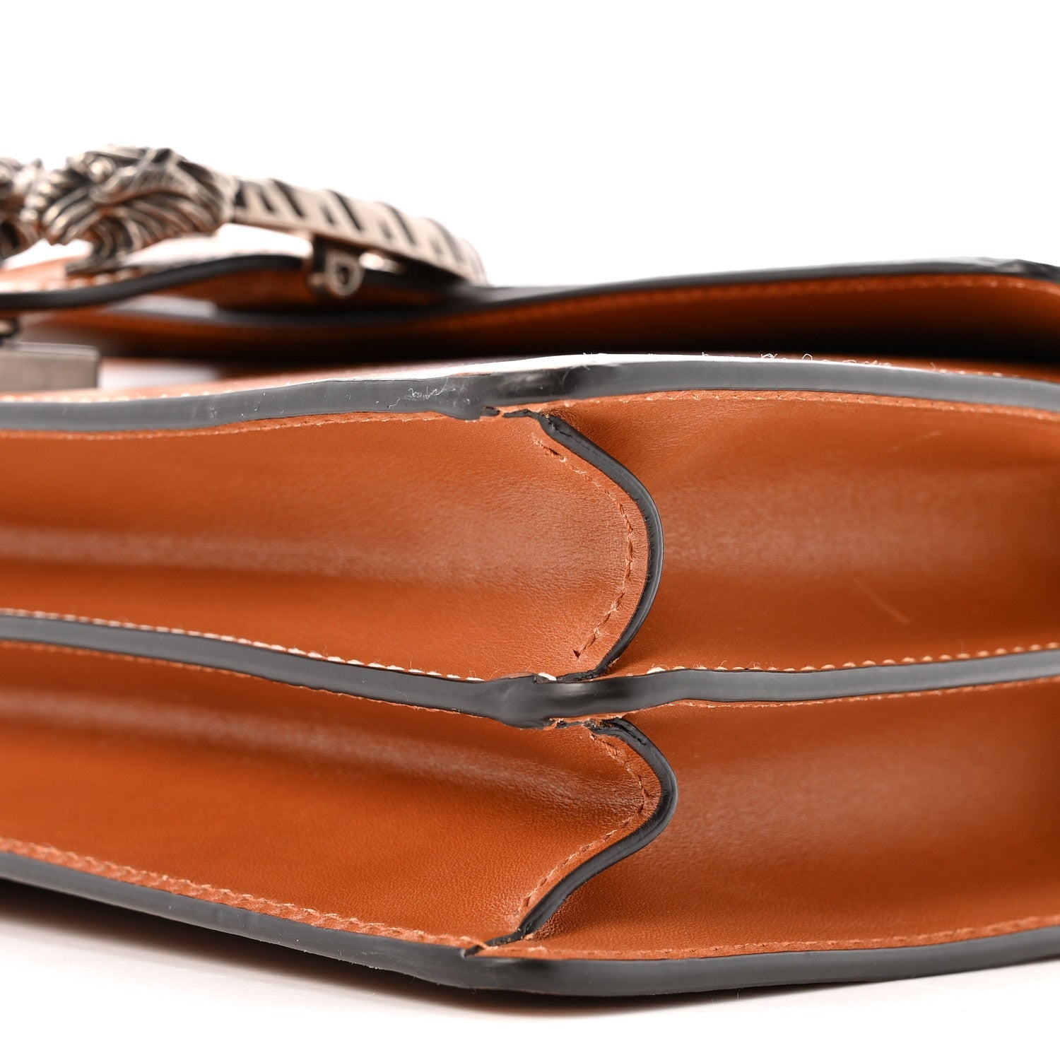 Gucci Calfskin Small Dionysus Shoulder Bag Harness Brown