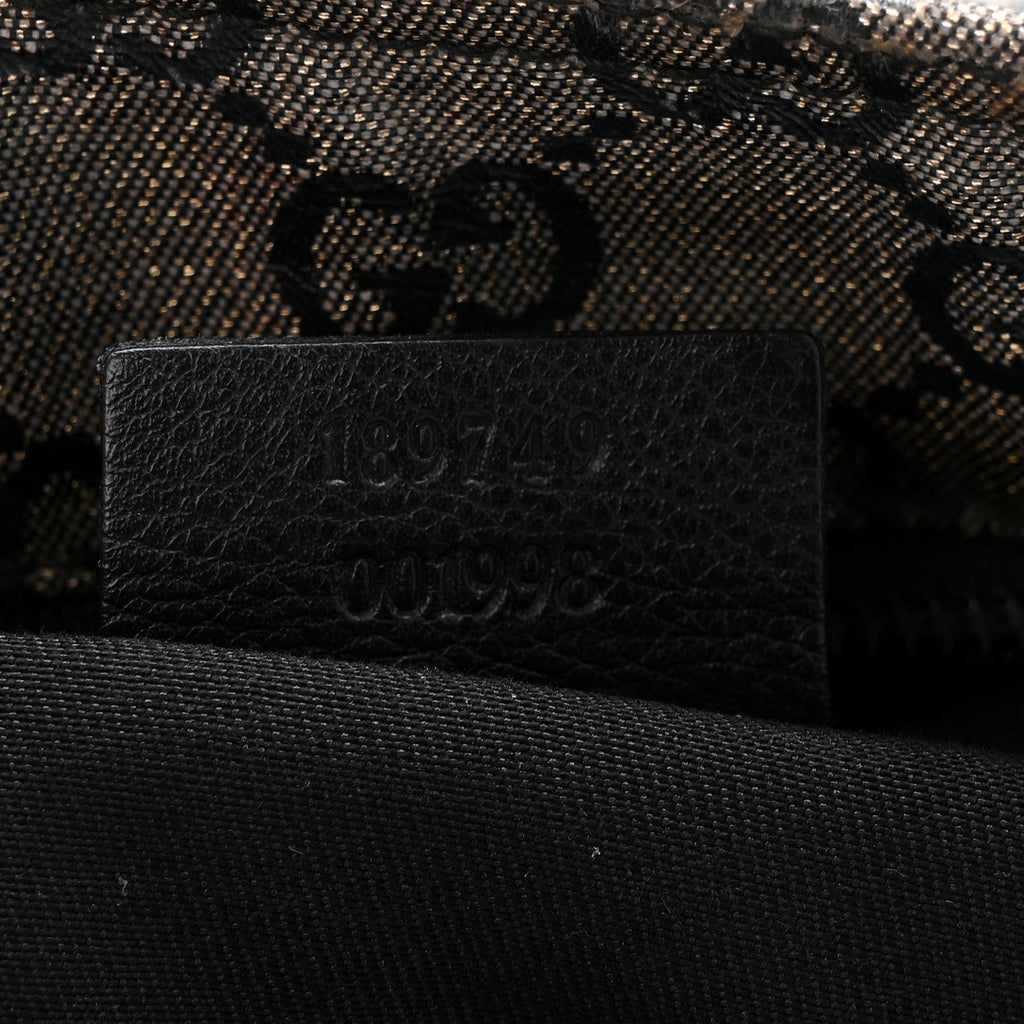Gucci Crystal Monogram Small Flat Messenger Crossbody Navy