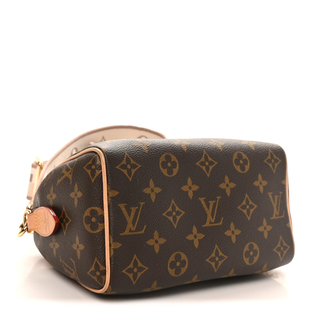 Louis Vuitton Monogram Speedy Bandouliere 20 Beige