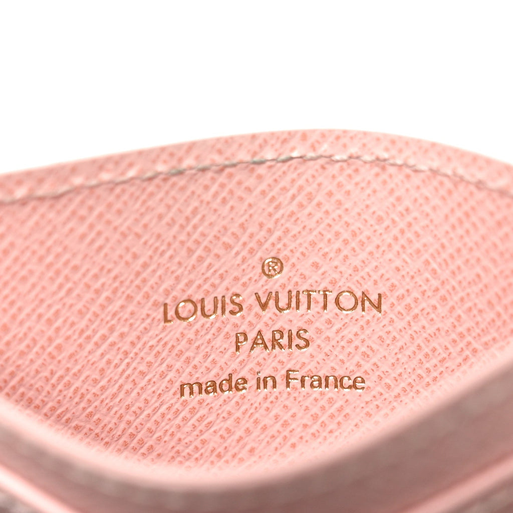 Louis Vuitton Monogram LV Charms Card Holder Rose Ballerine