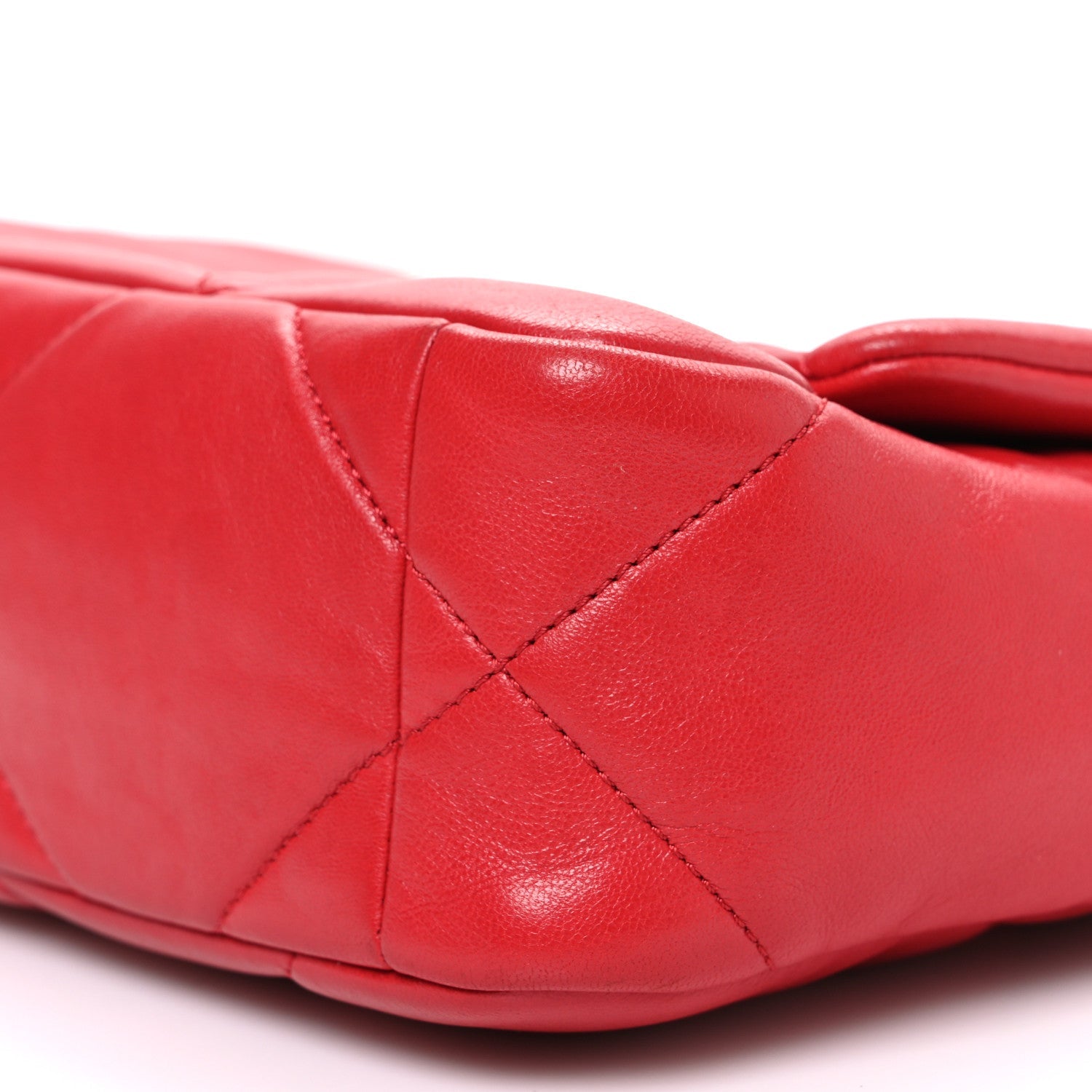 Chanel Lambskin Quilted Medium Chanel 19 Flap Red