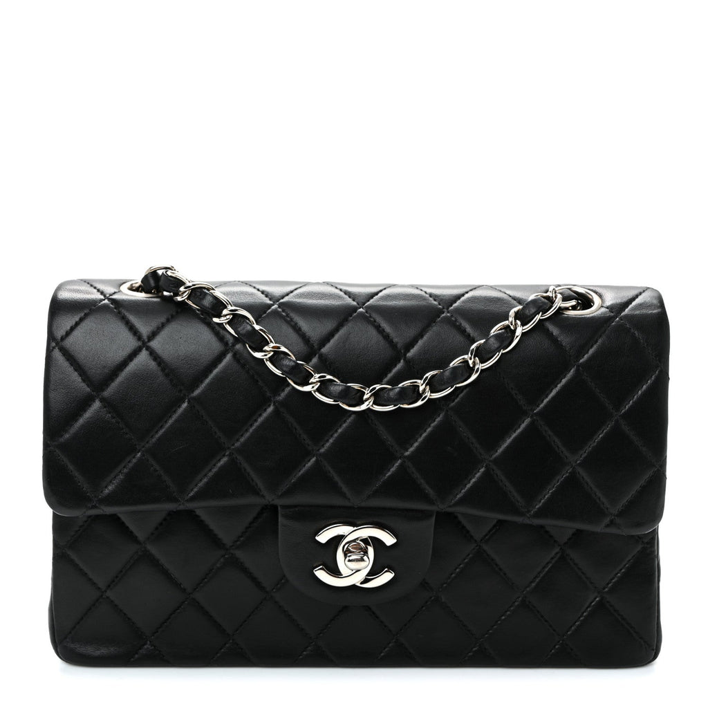 Chanel Lambskin Quilted Small Double Flap Black