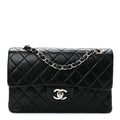Chanel Lambskin Quilted Small Double Flap Black