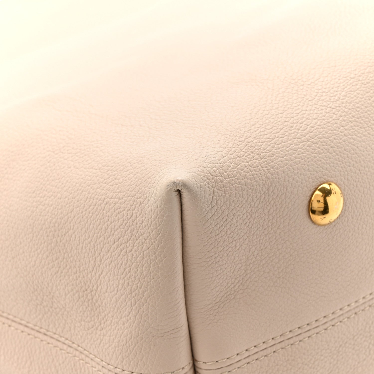 Louis Vuitton Grained Calfskin Low Key Hobo MM Limestone