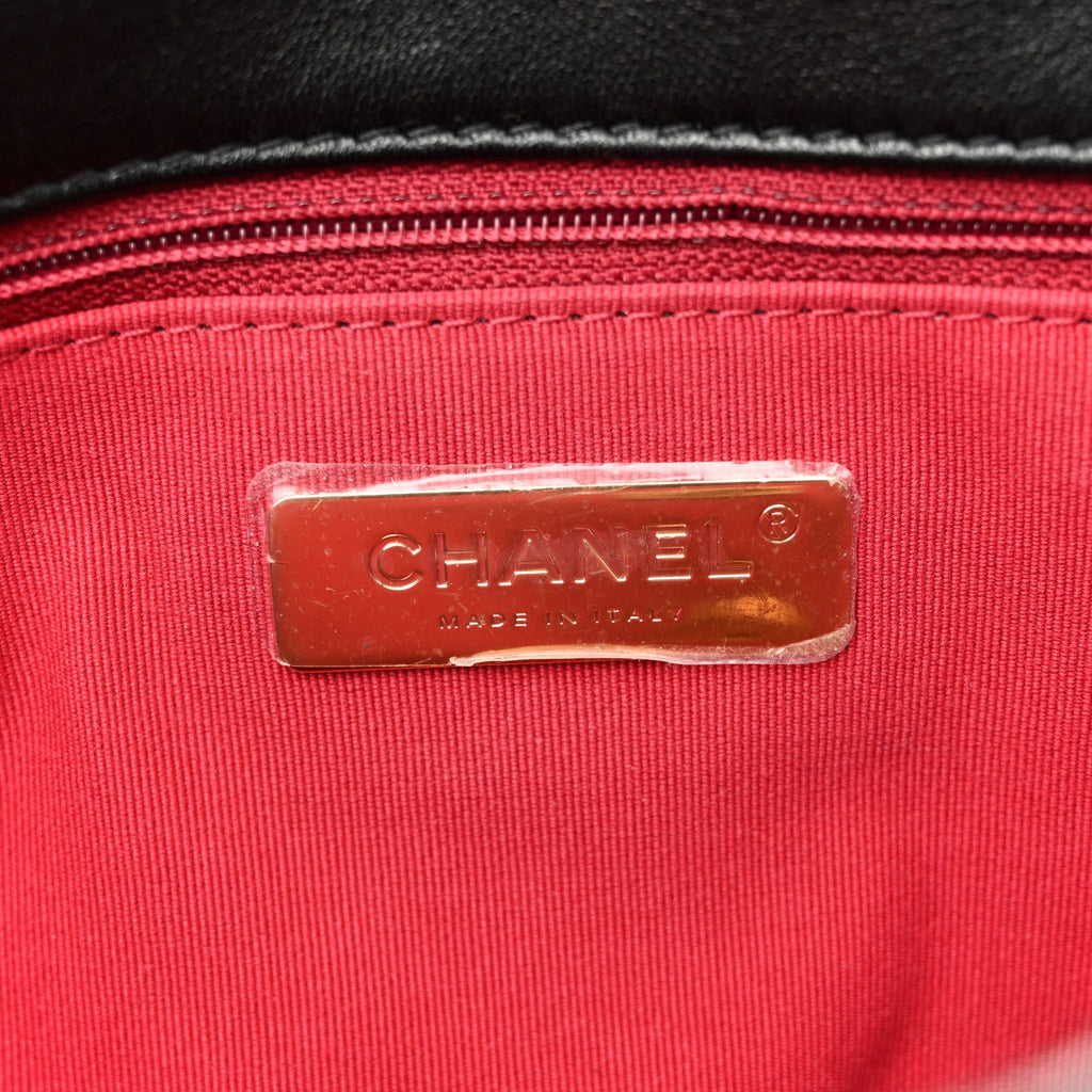 Chanel Lambskin Quilted Large Chanel 19 Flap Black