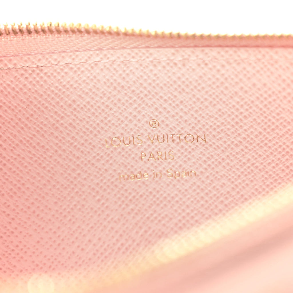 Louis Vuitton Damier Azur Slim Purse Rose Ballerine
