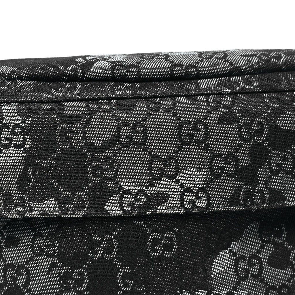 Gucci Denim Monogram Web Belt Bag Blue Multicolor