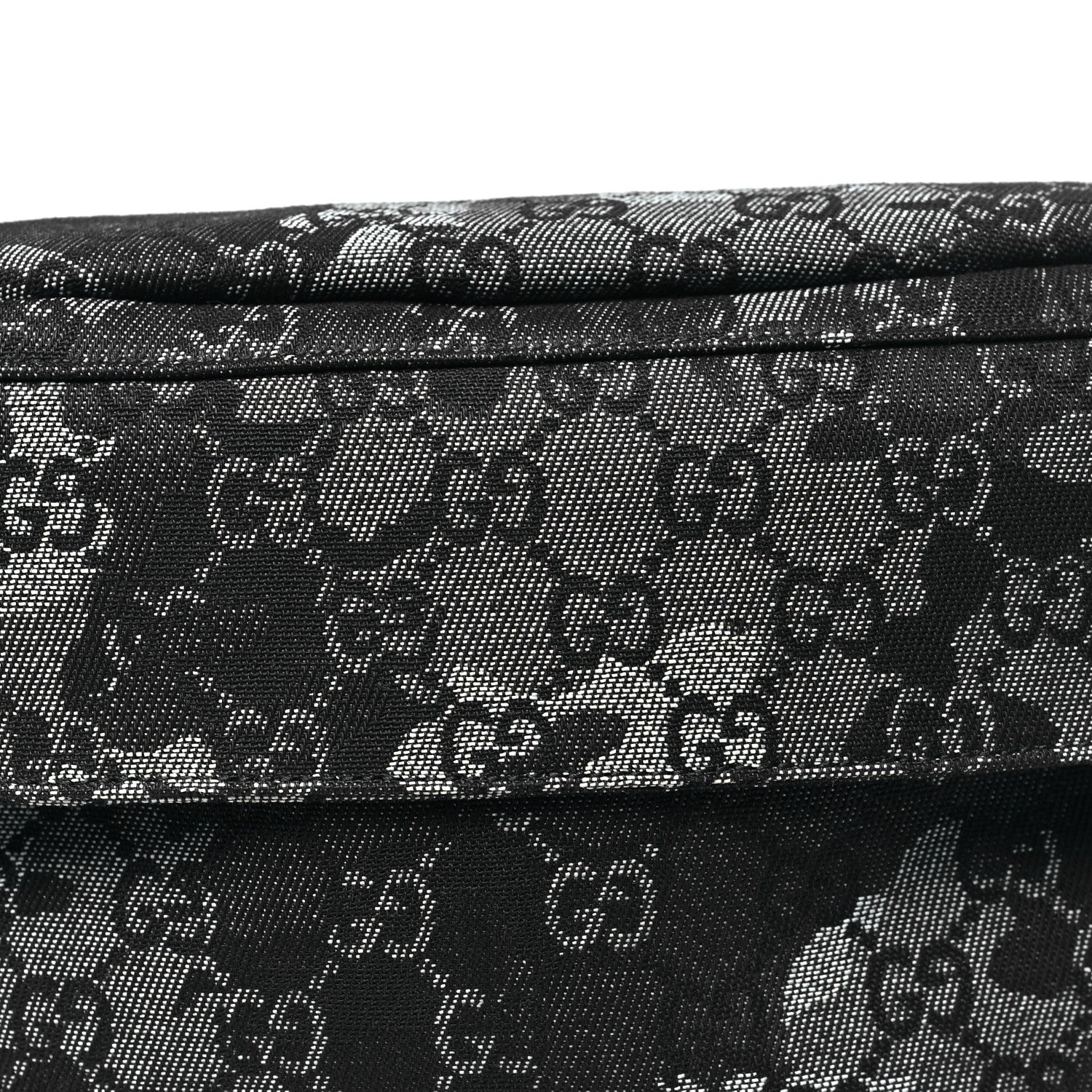 Gucci Denim Monogram Web Belt Bag Blue Multicolor