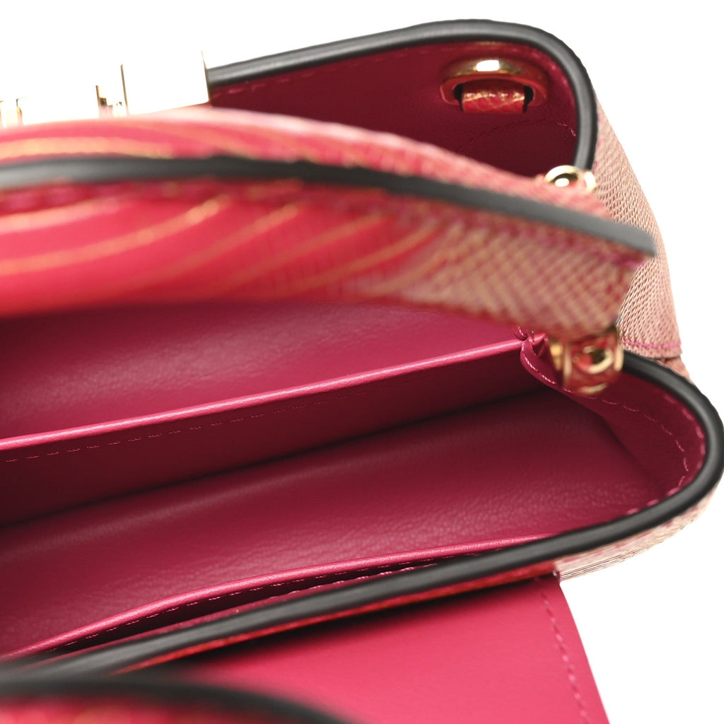 Louis Vuitton Metallic Lizard Capucines Mini Fuchsia Gold
