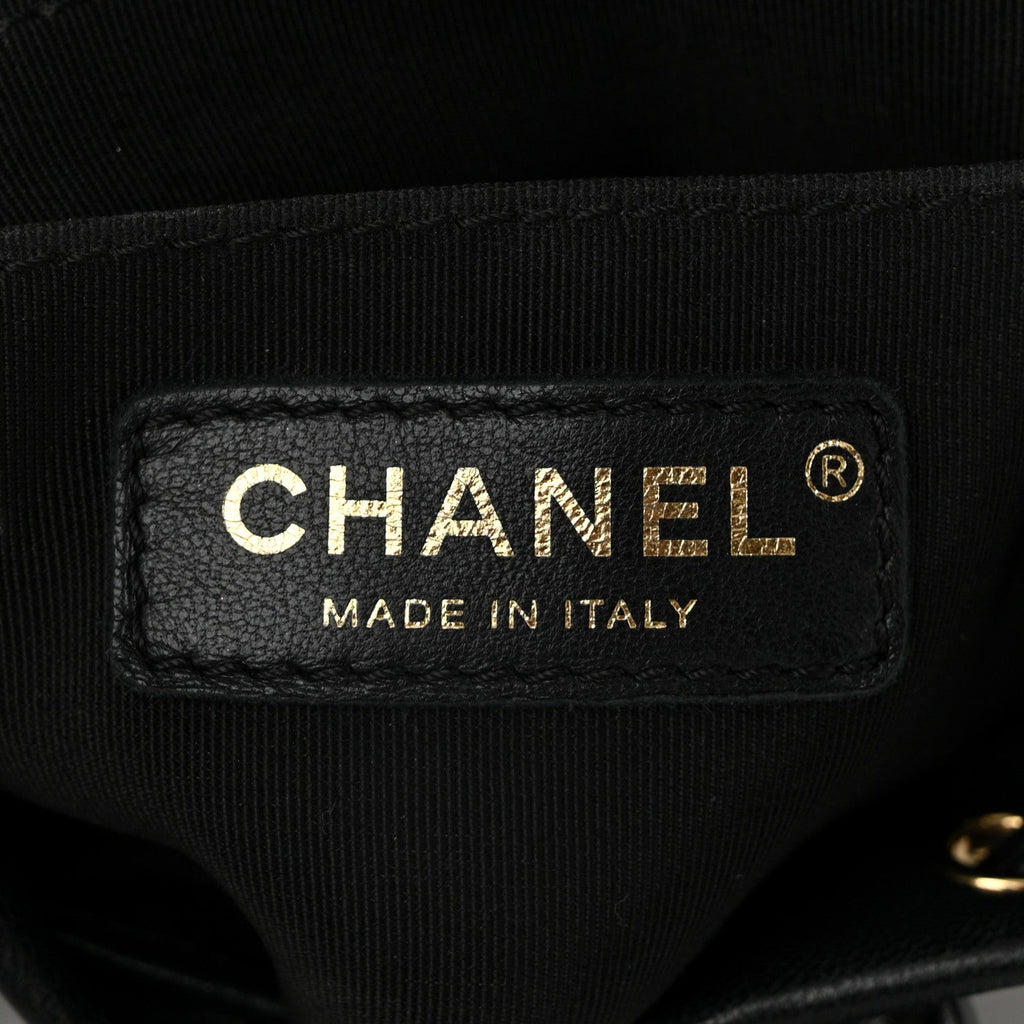 Chanel Lambskin Quilted Mini Urban Spirit Backpack Black