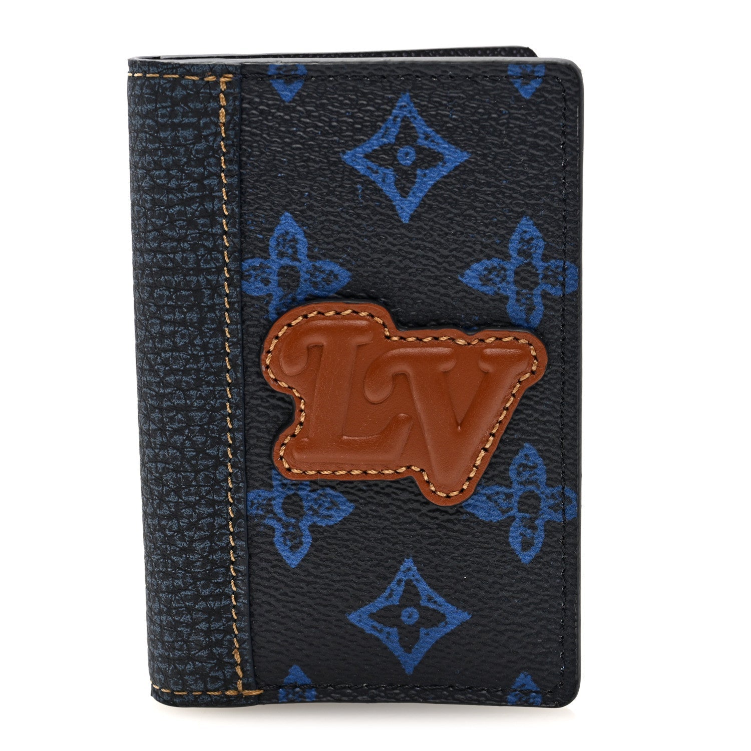 Louis Vuitton Monogram LV Record Pocket Organizer NM Blue