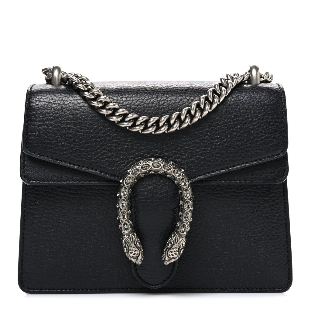 Gucci Calfskin Mini Dionysus Shoulder Bag Black