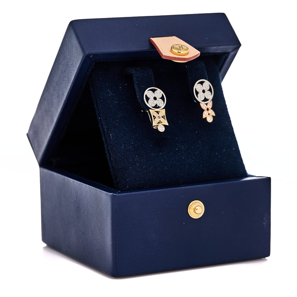 Louis Vuitton 18K Rose White Gold Diamond Idylle Blossom Earrings
