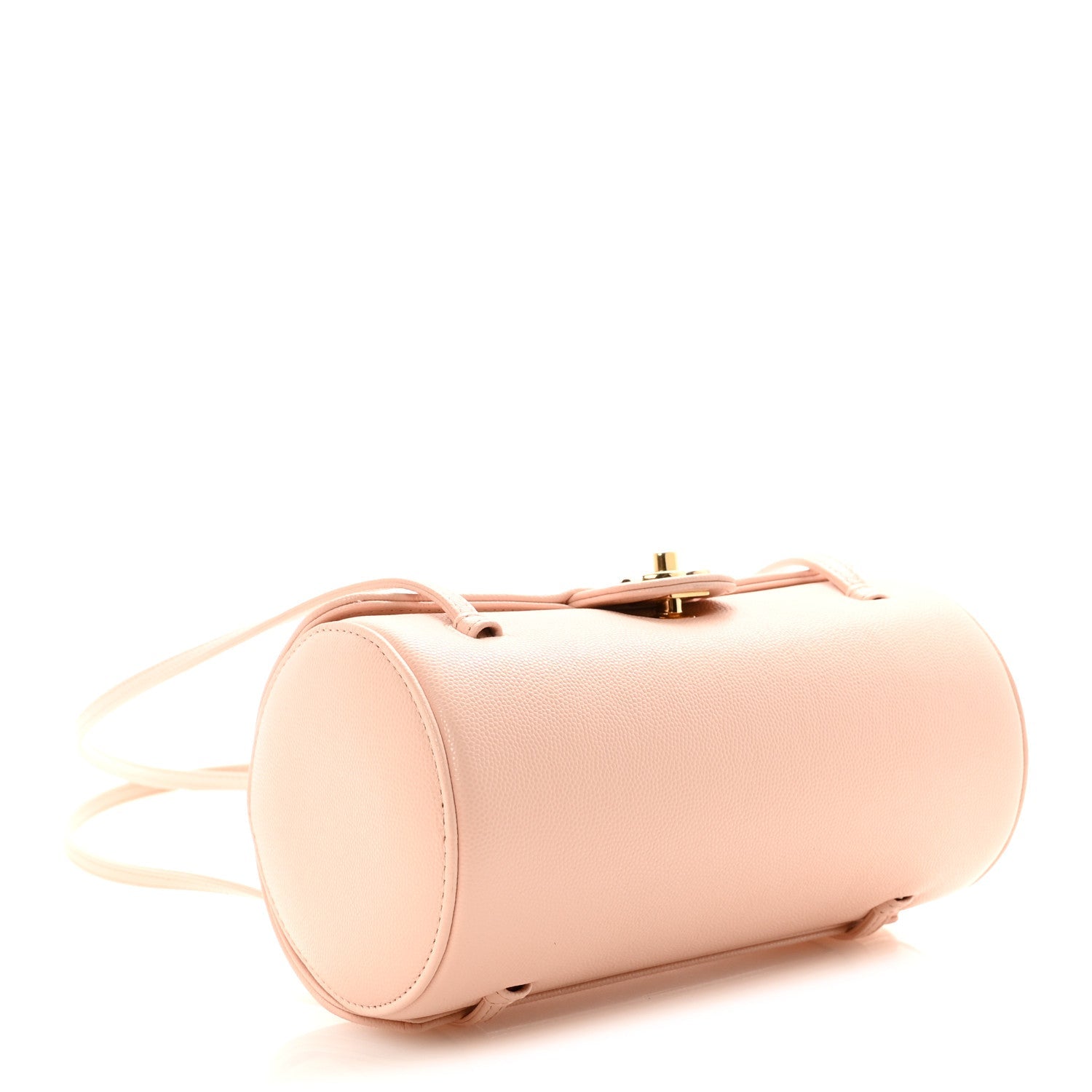 Chanel Shiny Caviar Preppy Coco Small Bowling Bag Light Pink