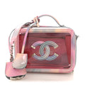 Chanel PVC Lambskin Filigree Small CC Filigree Vanity Case Pink Multicolor