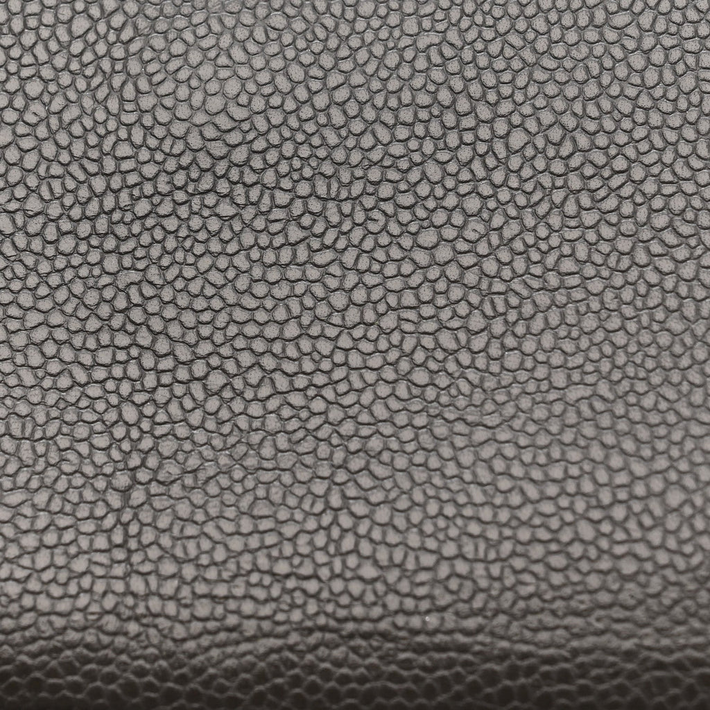 Chanel Caviar Quilted Jumbo Double Flap Grey