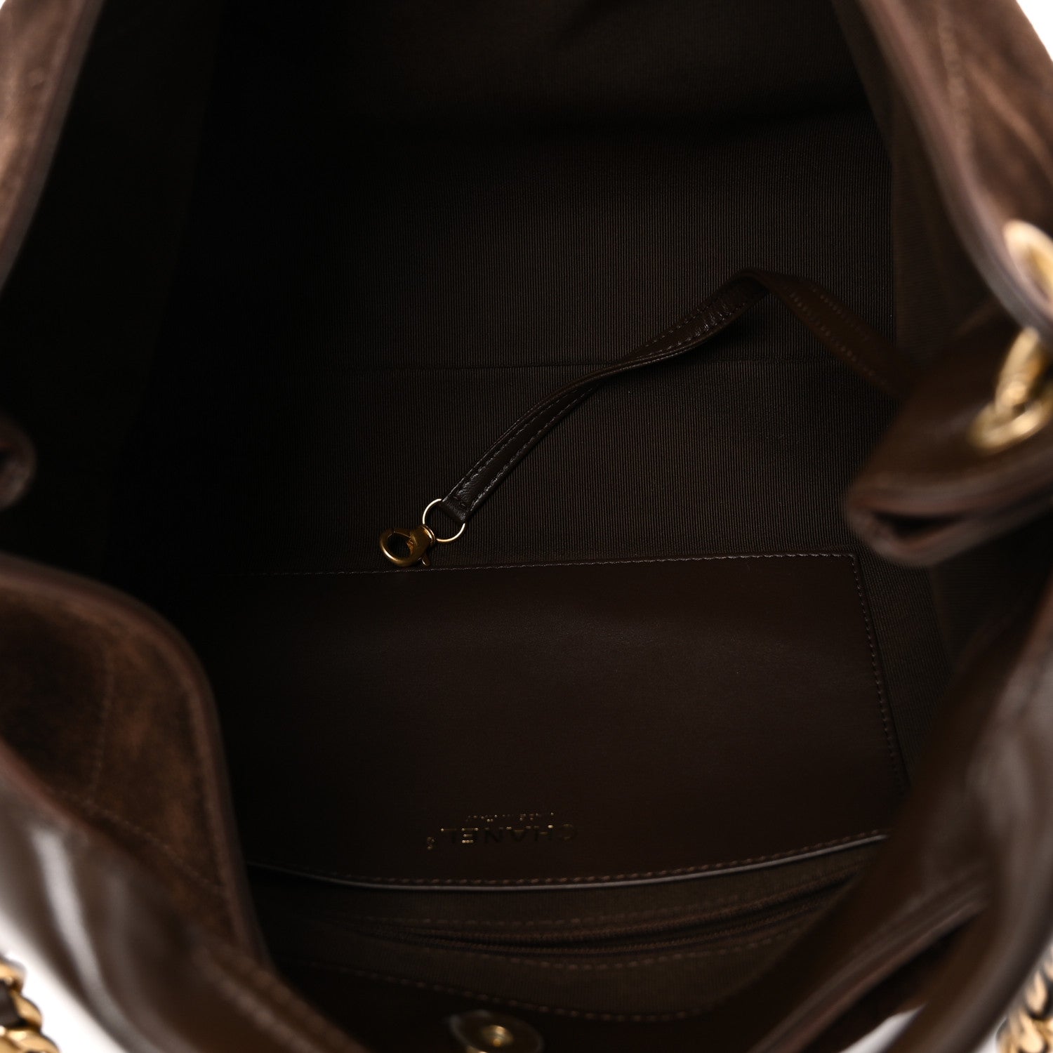 Chanel Suede Calfskin Lambskin Quilted Maxi Hobo Dark Brown