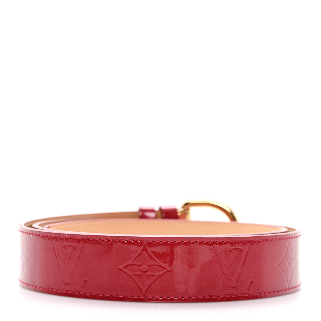 Louis Vuitton Vernis Ceinture 30mm Belt 90 36 Rouge
