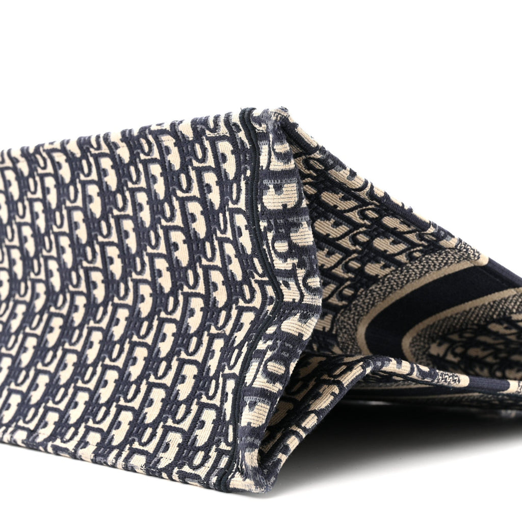 Christian Dior Oblique Large Book Tote Blue Multicolor