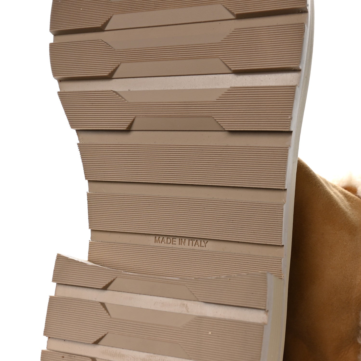 Chanel Suede Shearling Cap Toe Short Boots 38 Beige