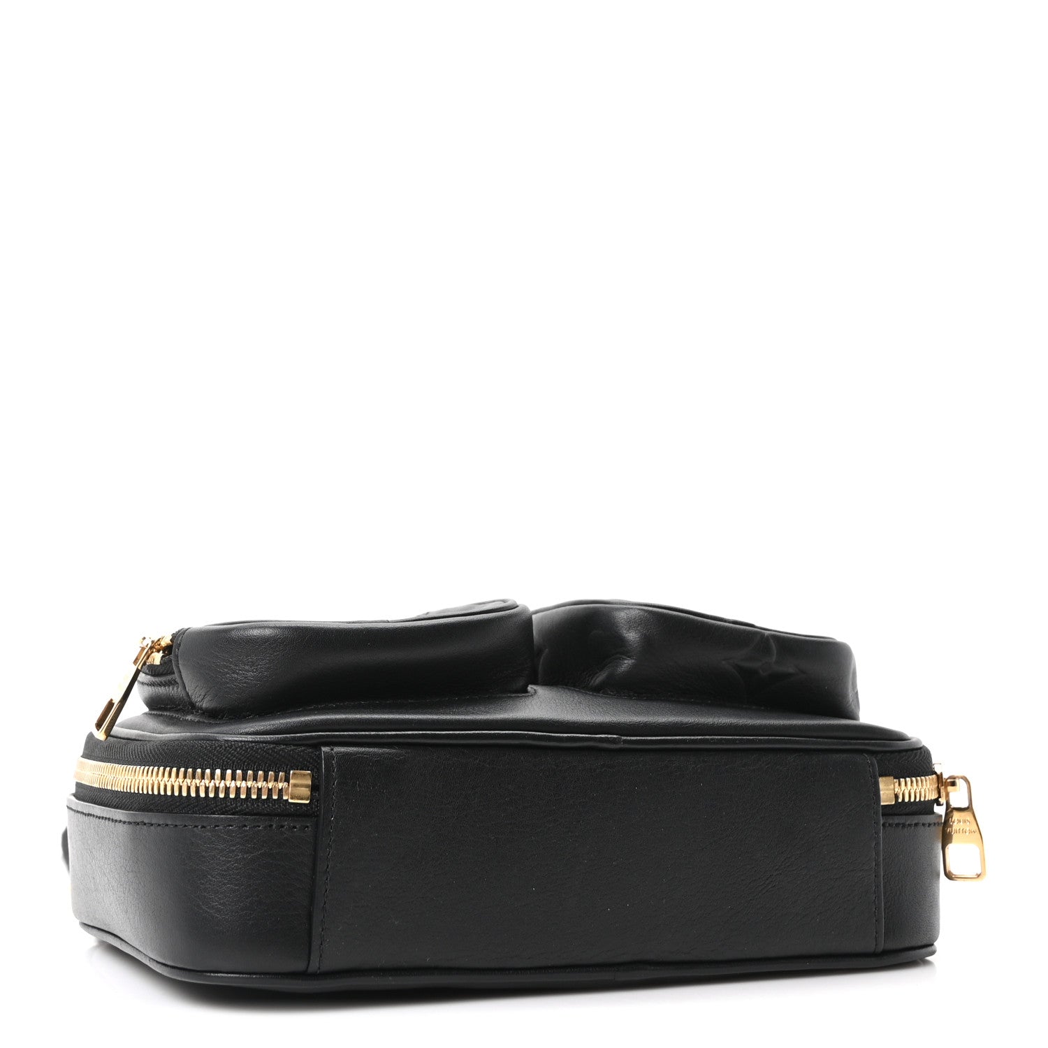 Louis Vuitton Calfskin Monogram Embossed Utility Crossbody Black