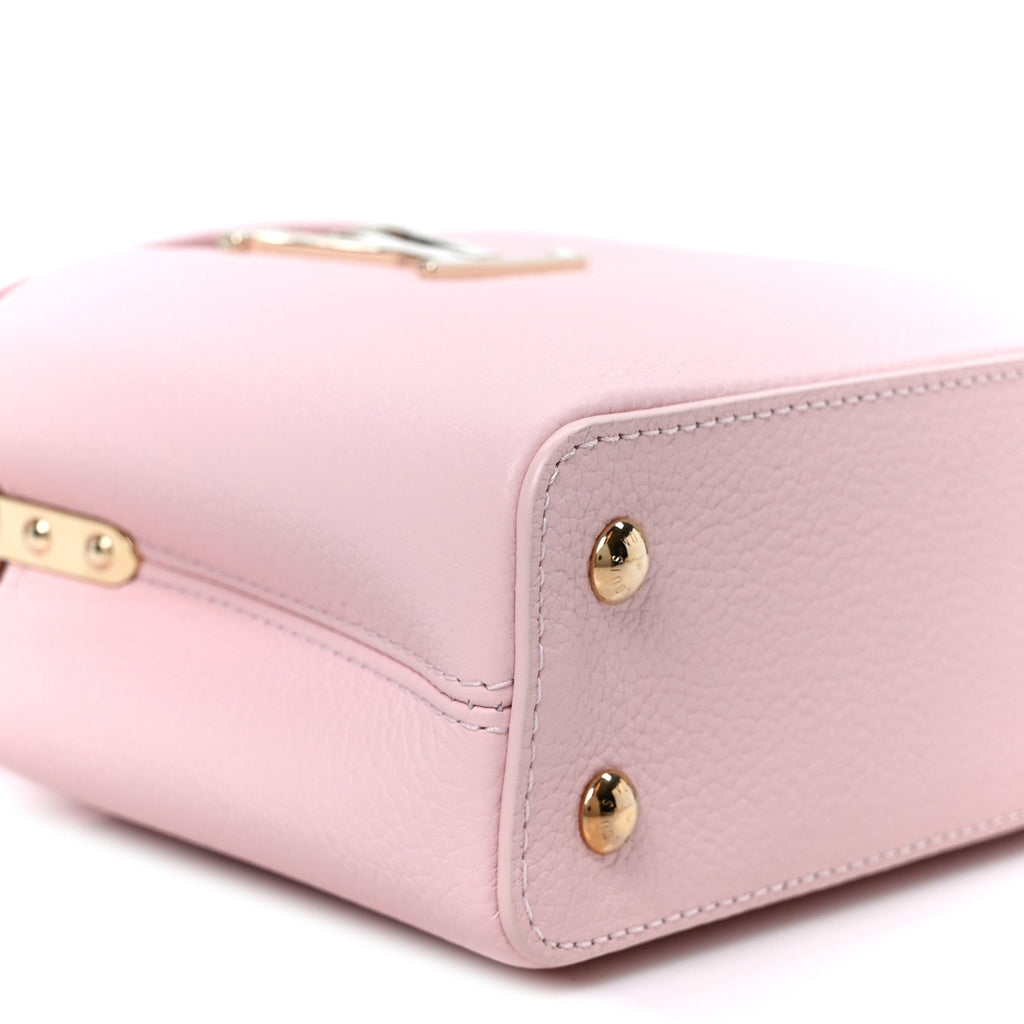 Louis Vuitton Taurillon Marble Capucines Mini Pink
