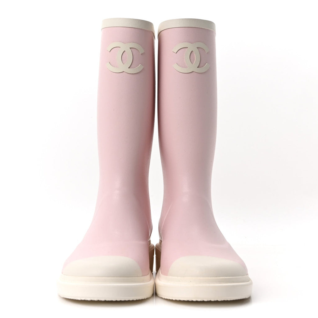 Caoutchouk CC High Boots 38 Light Pink White