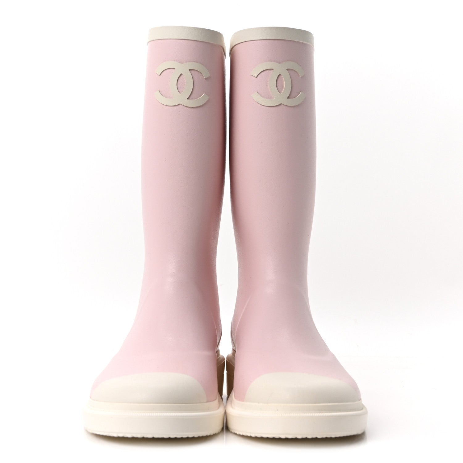 Caoutchouk CC High Boots 38 Light Pink White