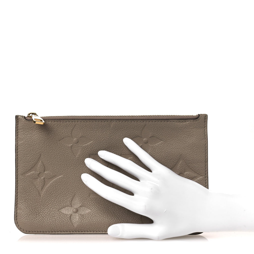 Louis Vuitton Empreinte Monogram Giant Neverfull MM Pochette Tourterelle