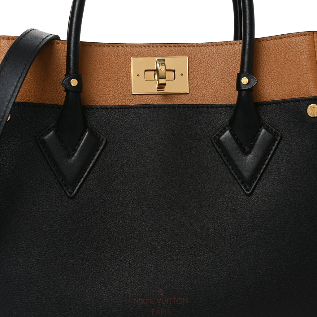 Louis Vuitton Calfskin Monogram On My Side MM Black