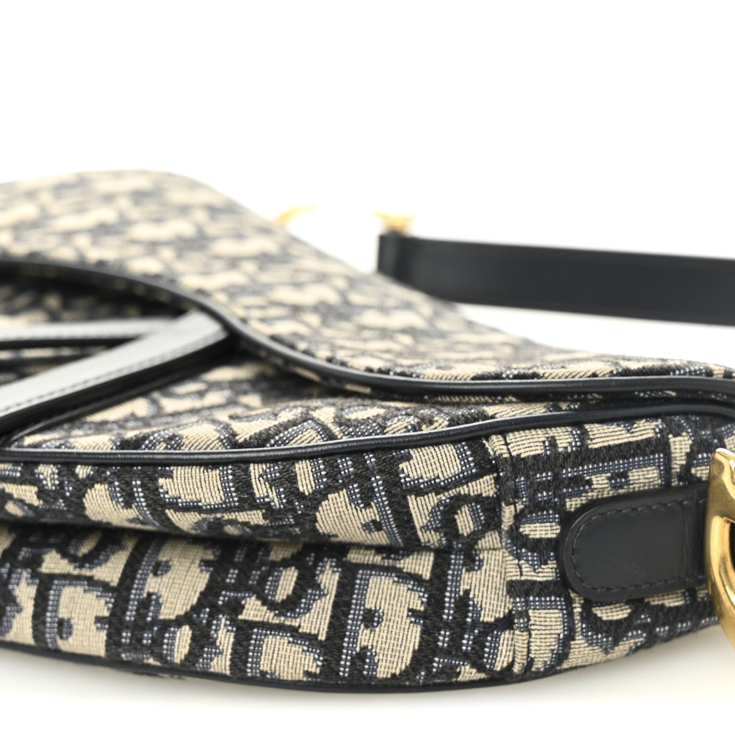 Christian Dior Oblique Saddle Bag Blue