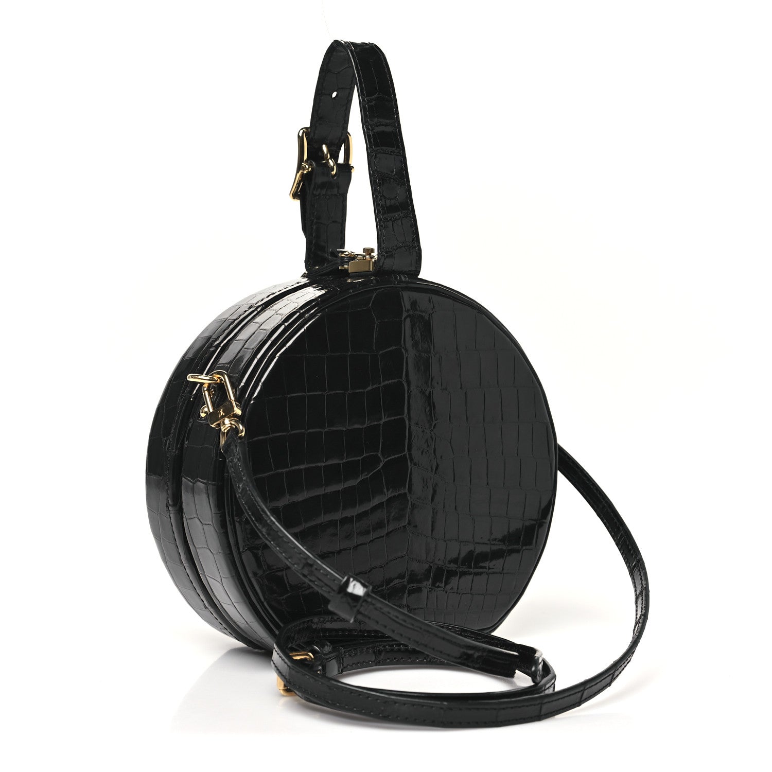 Louis Vuitton Crocodile Petite Boite Chapeau Black