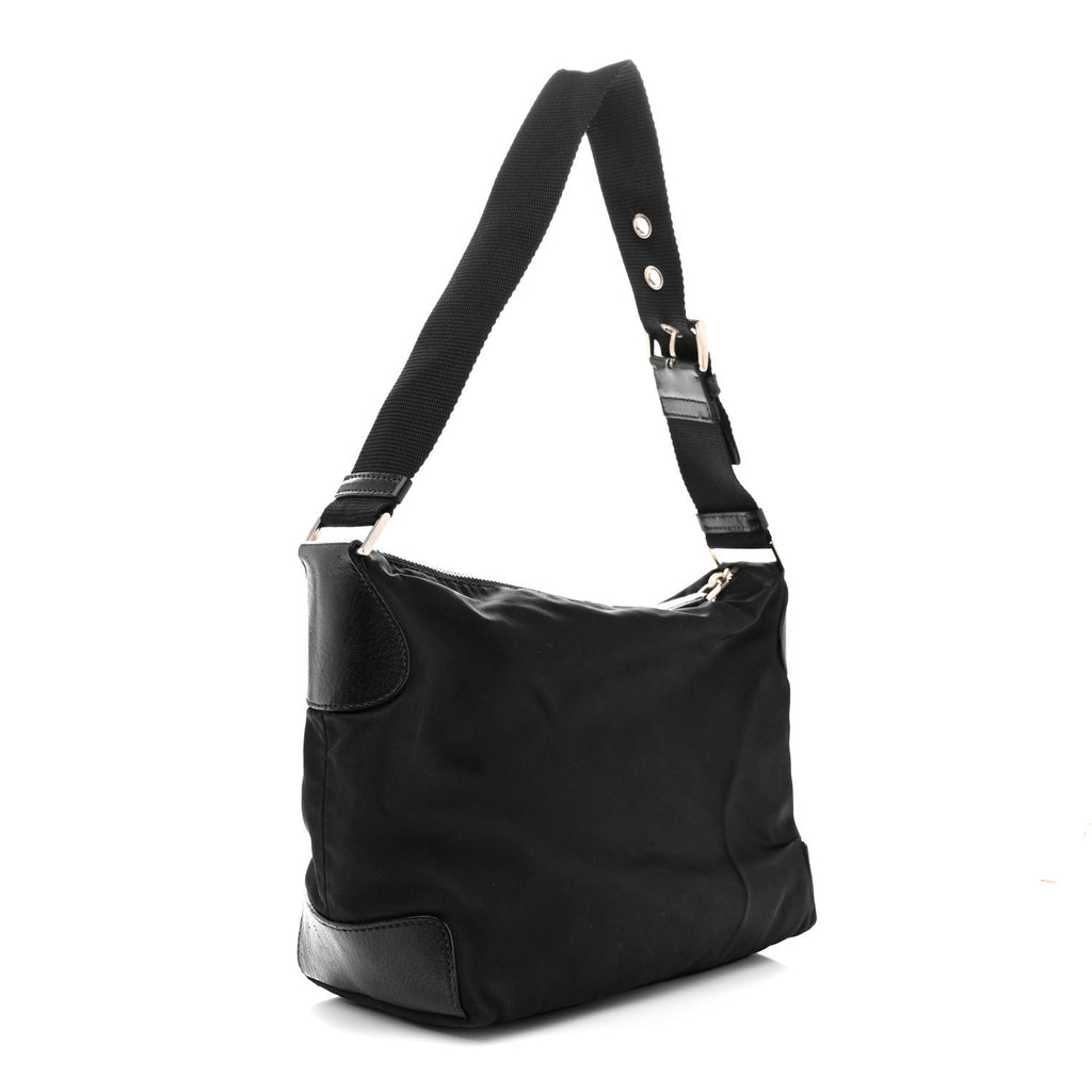 Prada Nylon Shoulder Bag  Black