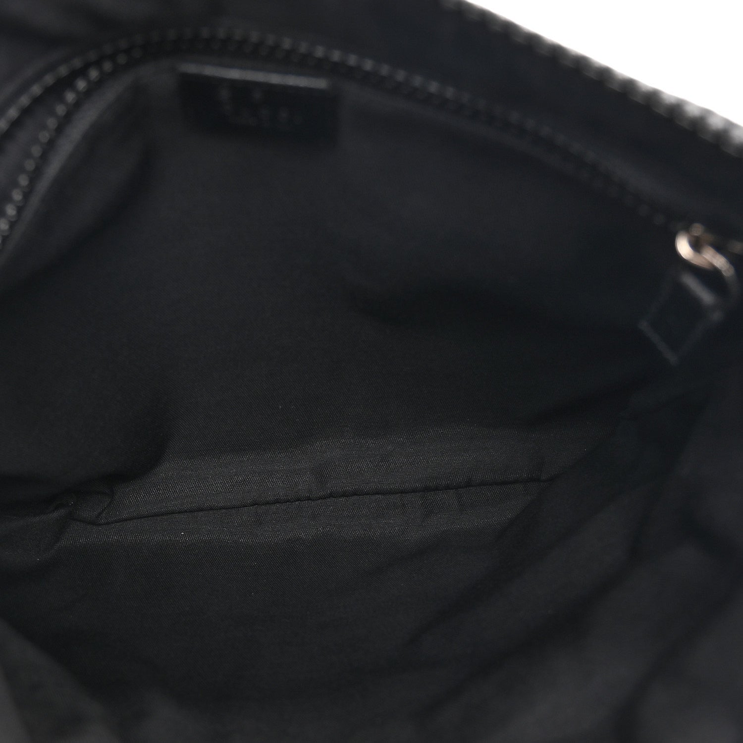 Gucci Nylon Monogram Small Flat Messenger Bag Black