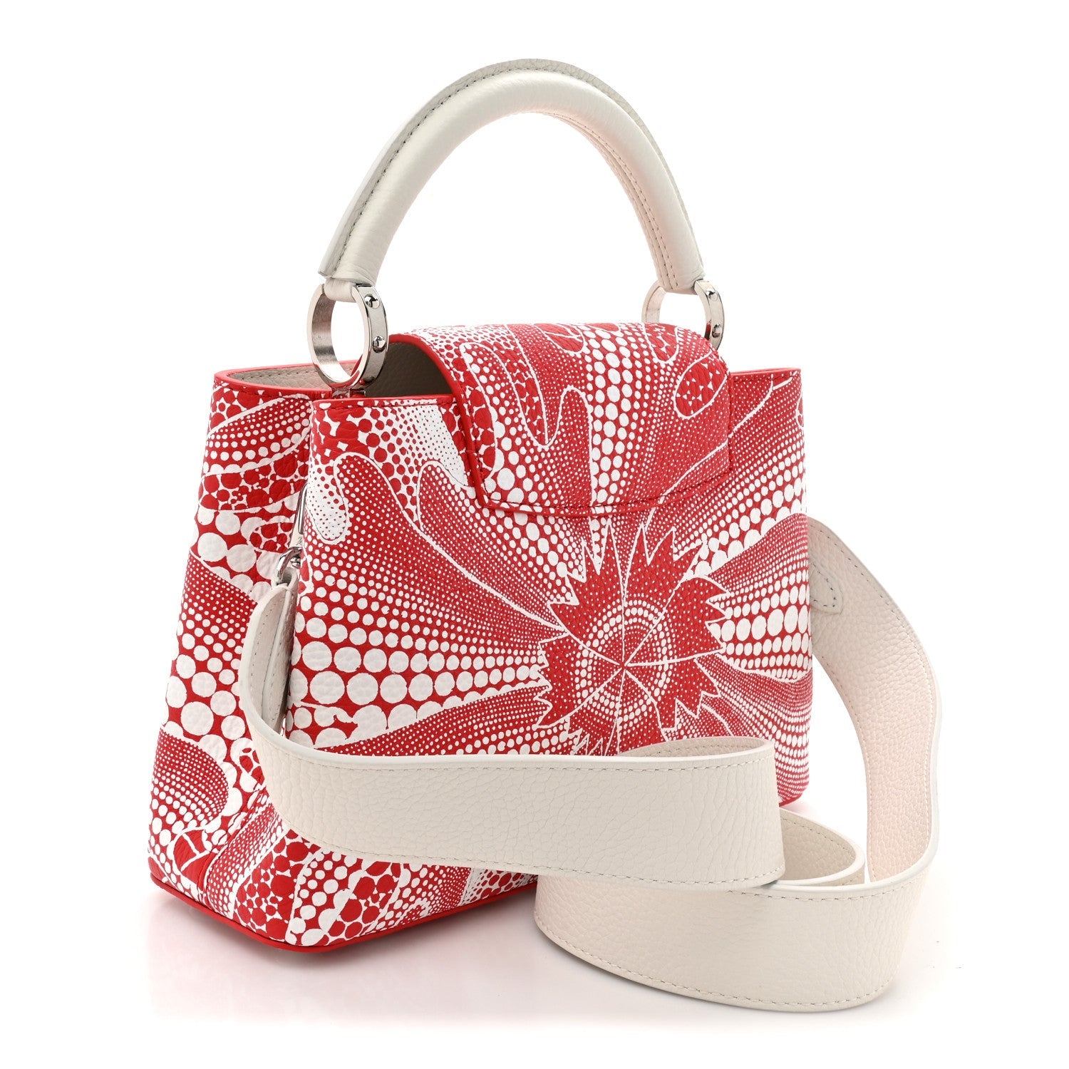 Louis Vuitton LV X YK Taurillon Psychedelic Flower Capucines BB Rouge