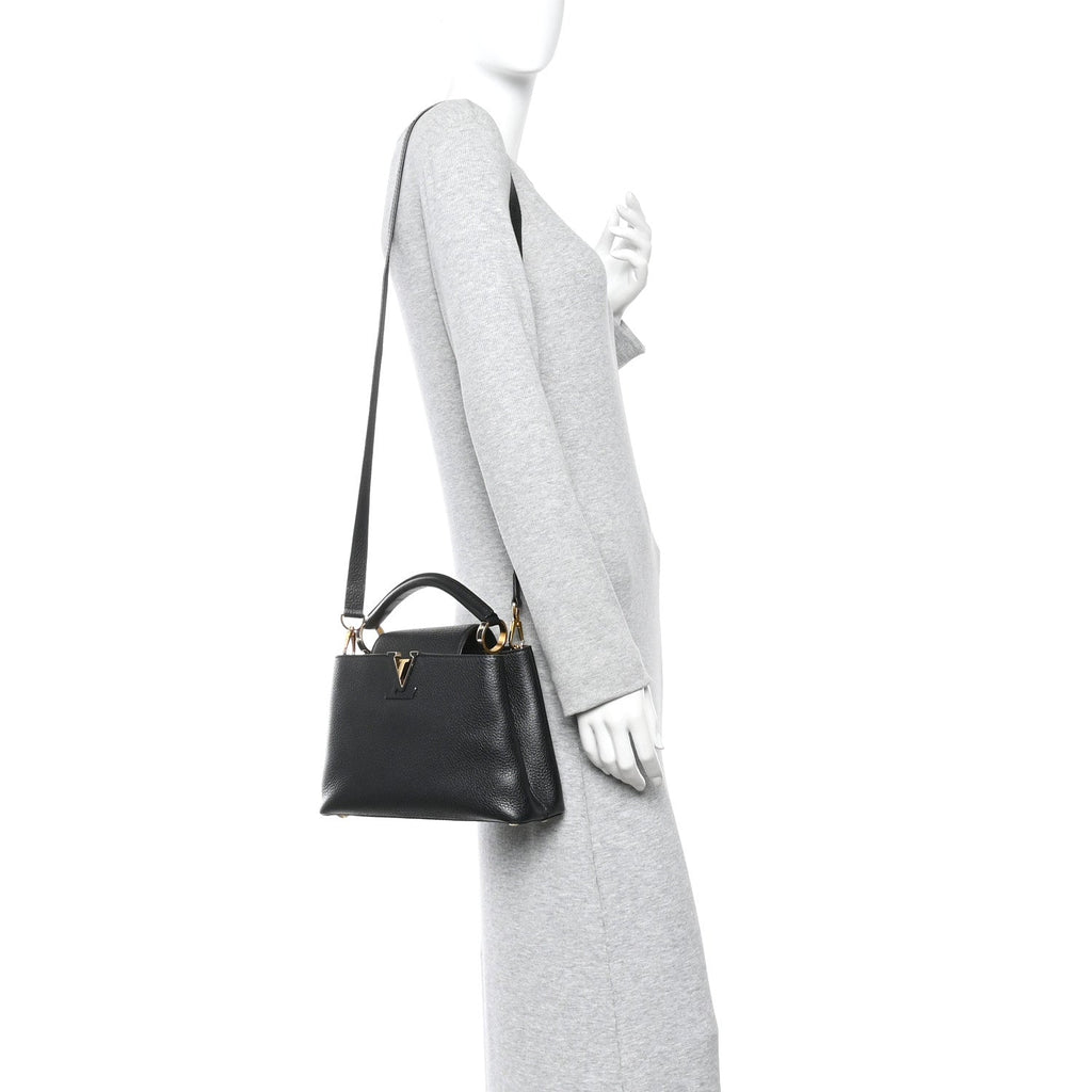 Louis Vuitton Taurillon Capucines BB Black