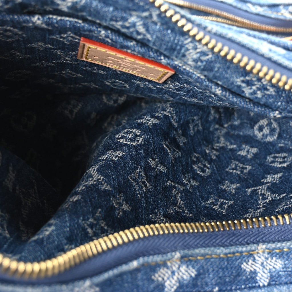 Louis Vuitton Monogram Denim Croissant MM Blue