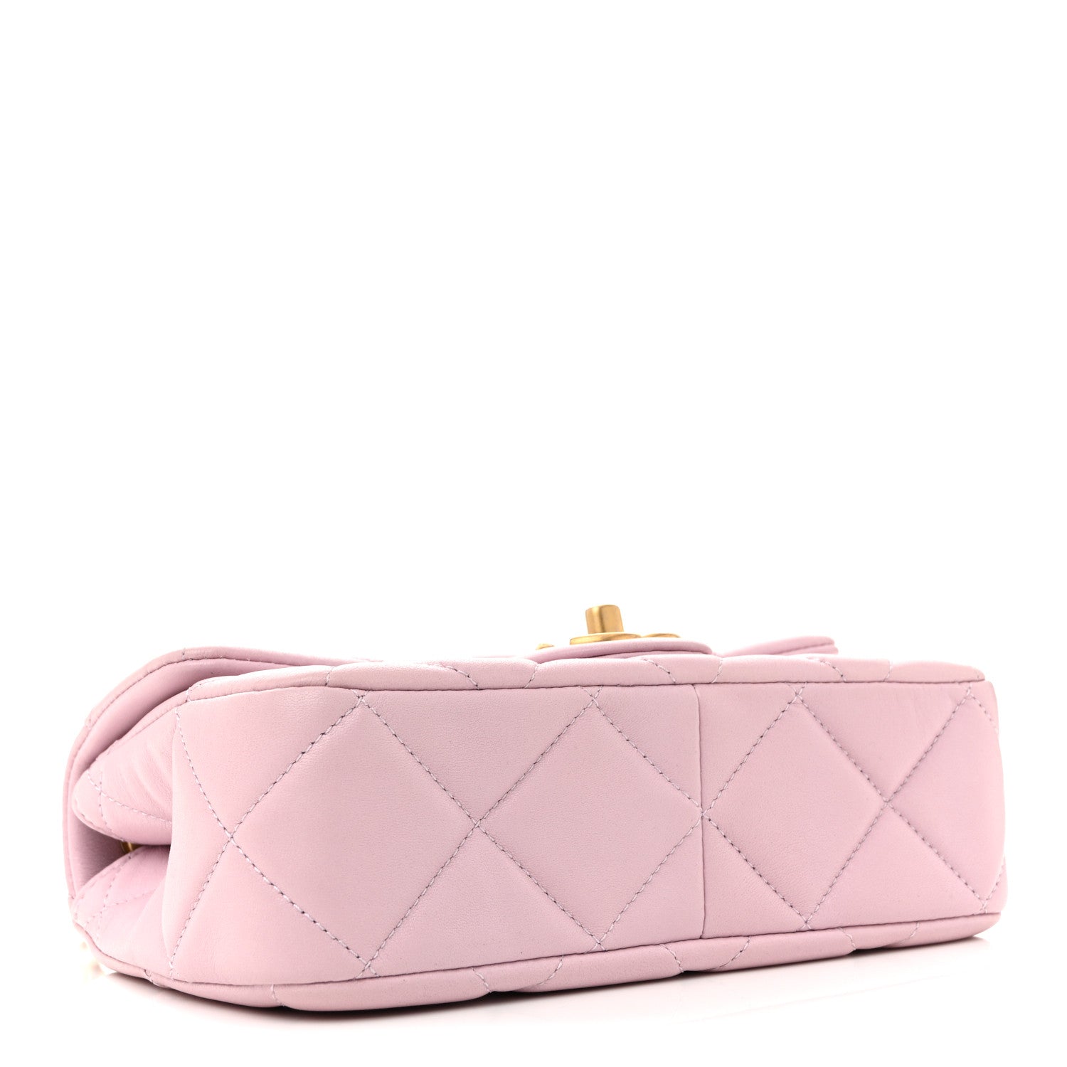 Chanel Lambskin Quilted Pearl Small Flap Light Purple