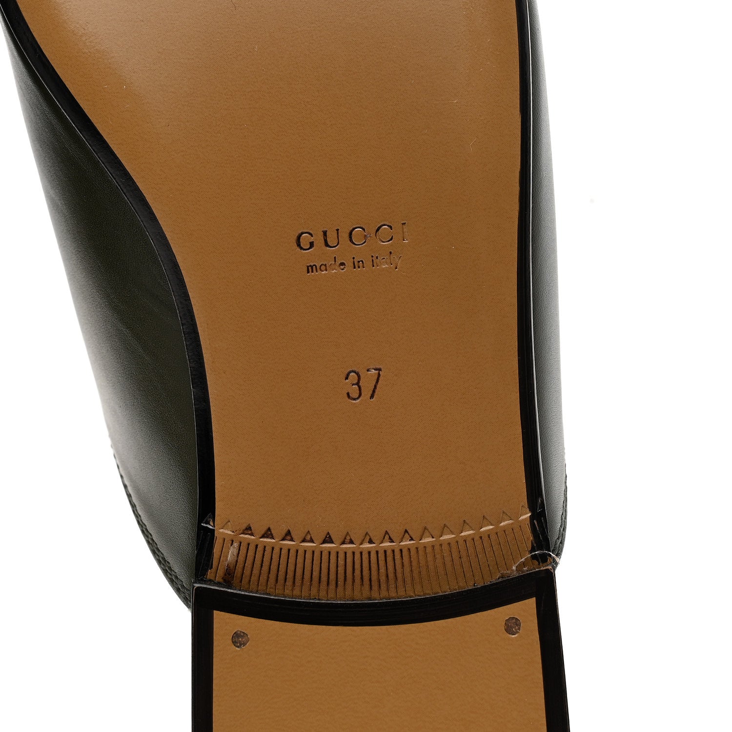 Gucci Calfskin Womens Princetown Slippers 37 Luscious Green