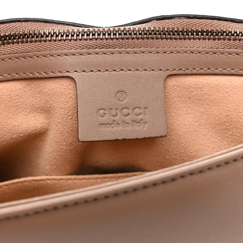 Gucci Calfskin Matelasse Medium GG Marmont Shoulder Bag Porcelain Rose