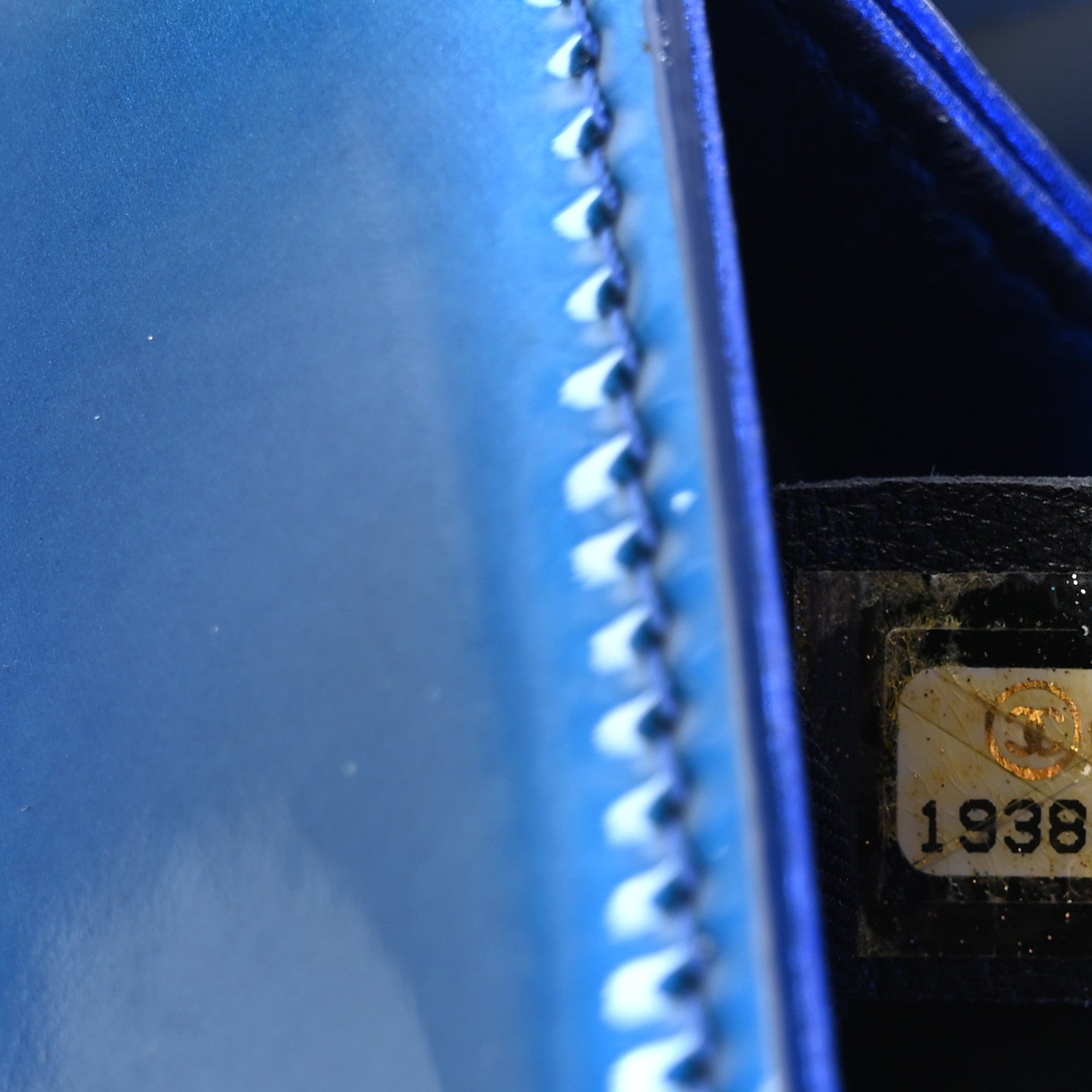 Chanel Metallic Patent Calfskin Quilted Small Boy Flap Blue
