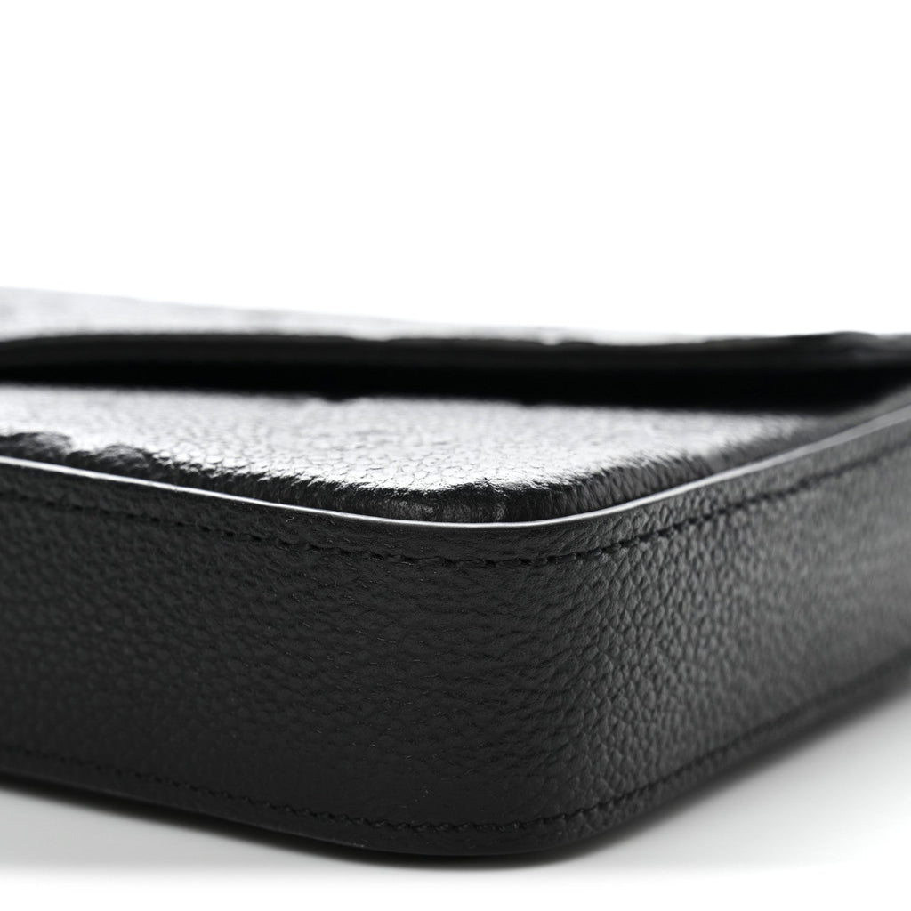Louis Vuitton Empreinte Pochette Felicie Chain Wallet Black