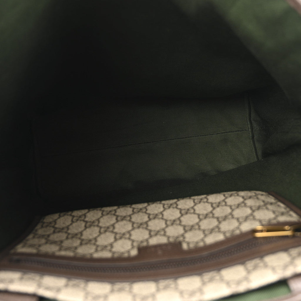 Gucci GG Supreme Monogram Medium Ophidia Tote Bag Brown