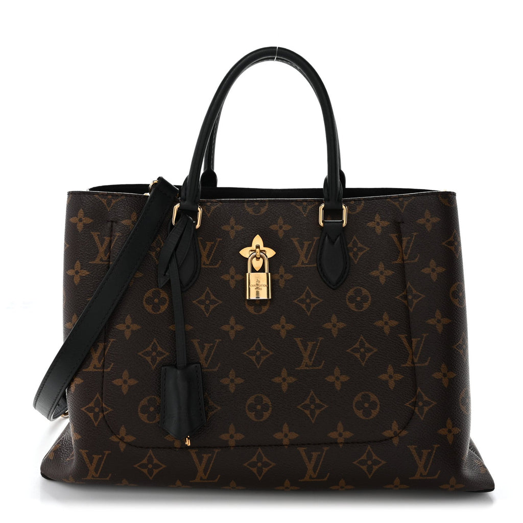 Louis Vuitton Monogram Flower Tote Black