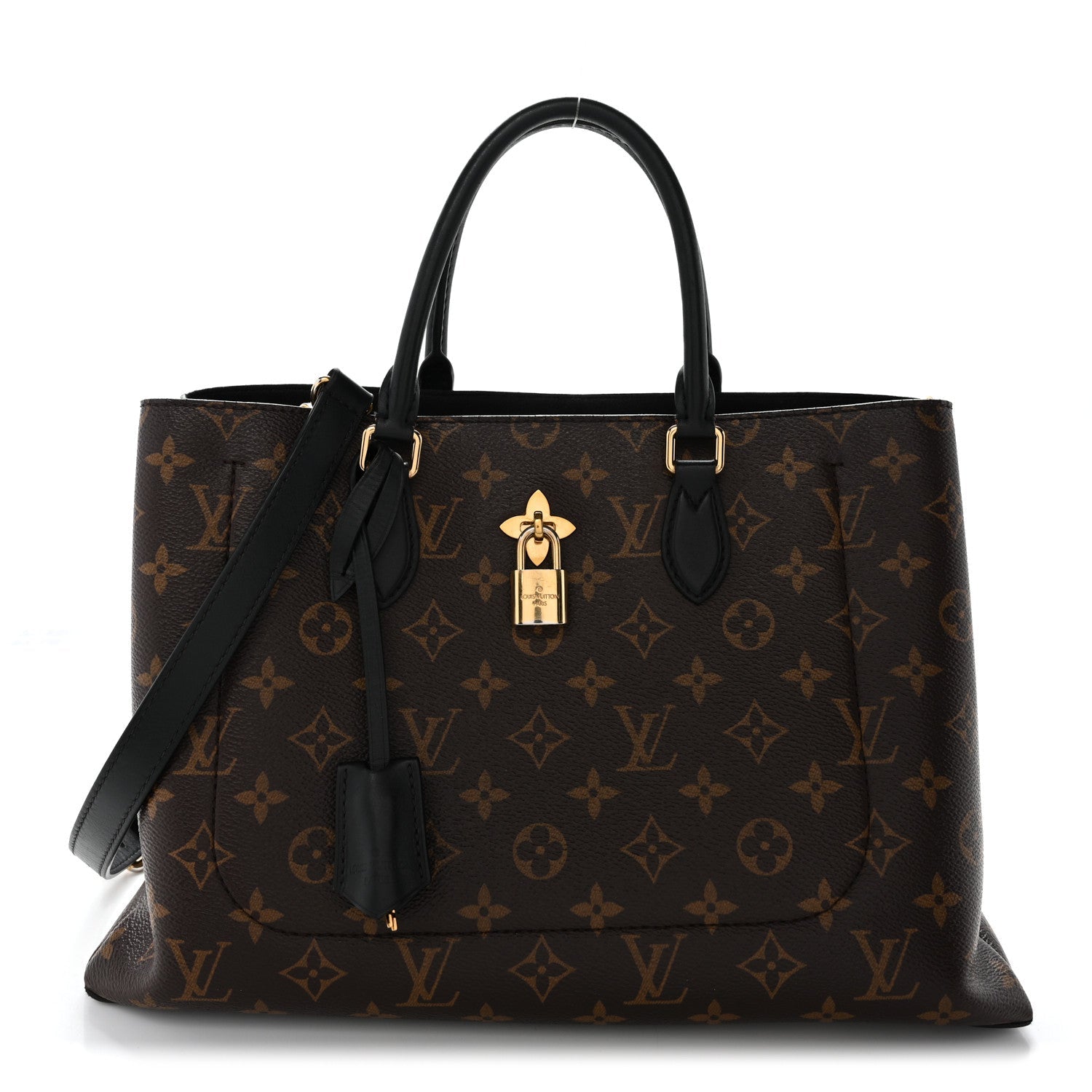 Louis Vuitton Monogram Flower Tote Black